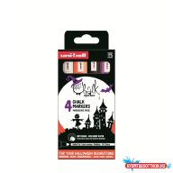   Krétamarker folyékony 1,8-2,5mm Uni-Posca PWE-5M 4 db-os Halloween készlet