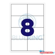 Etikett címke, 99,1x67,7mm, 100 lap, 8 címke/lap Bluering