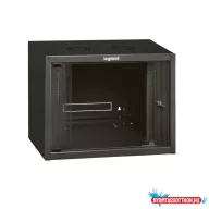   Legrand 646201 Linkeo 19" 9U MAG:494 SZÉL:600 MÉLY:450 MAX:18kg üvegajtós antracit fali rack szekrény