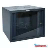   Legrand 646211 Linkeo 19" 9U MAG:494 SZÉL:600 MÉLY:600 MAX: 27kg üvegajtós antracit fali rack szekrény
