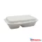 Papírdoboz ételes 2 részes 23 x 15 x 8 cm komposztálható cukornád 125 db/csomag natúr