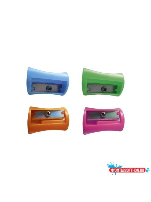Hegyező 1 lyukú műanyag Connect különféle színek