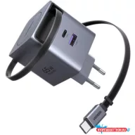 UGREEN 65W USB-C GaN gyorstöltő behúzható kábellel X615