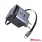 UGREEN 100W 2xUSB-C GaN gyorstöltő behúzható kábellel X616