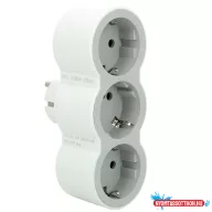   Legrand 694518 3x Schuko aljzat fehér-szürke elosztó biztonsági zsaluva