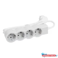   Legrand 694552 4x Schuko aljzat 1,5m vezetékkel fehér-szürke elosztósor