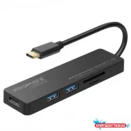 Promate LinkHub-C Hub 2xUSB-A 4K HDMI Dual USB MicroSD/SD