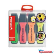   Szövegkiemelõ 2-5mm, vágott hegyû, STABILO Boss original, 4 különféle  szín