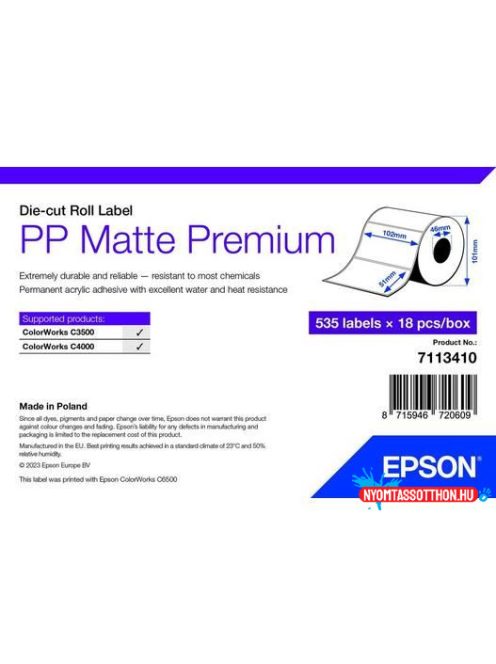 Epson 102mm*51mm, 335 inkjet  címke