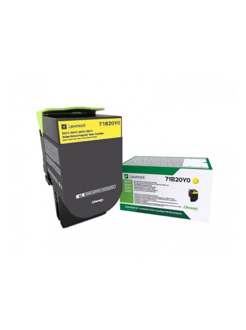 Lexmark CS/CX/317/417/517 Return Toner Yellow 2.300 oldal (Eredeti) 71B20Y0