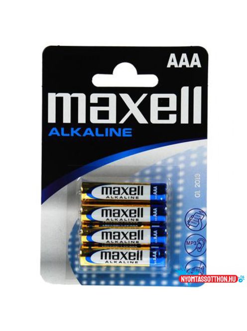 Elem AAA mikro LR03 alkaline 4 db/csomag, Maxell