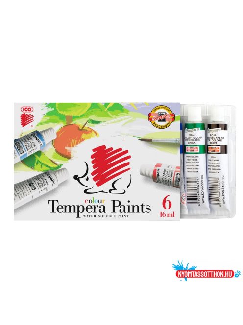 Tempera színes 6x16ml, Süni Ico 6 különféle  szín