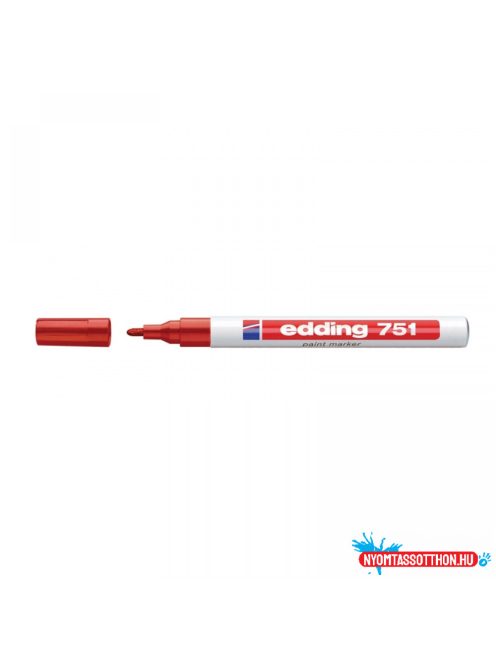 Lakkmarker 1-2mm, kerek Edding 751 piros