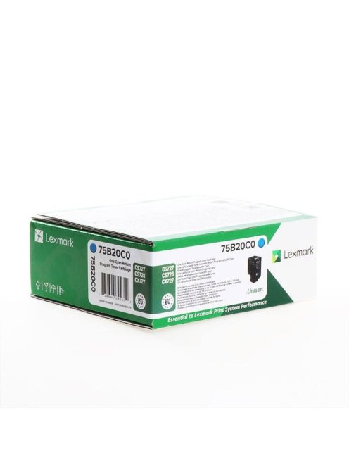 Lexmark CS/CX727/CS728 Return Toner Cyan 10.000 oldal (Eredeti) 75B20C0