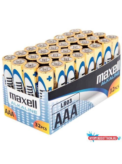 Elem AAA mikro LR03 zsugorfóliás alkaline 4 db/csomag, Maxell