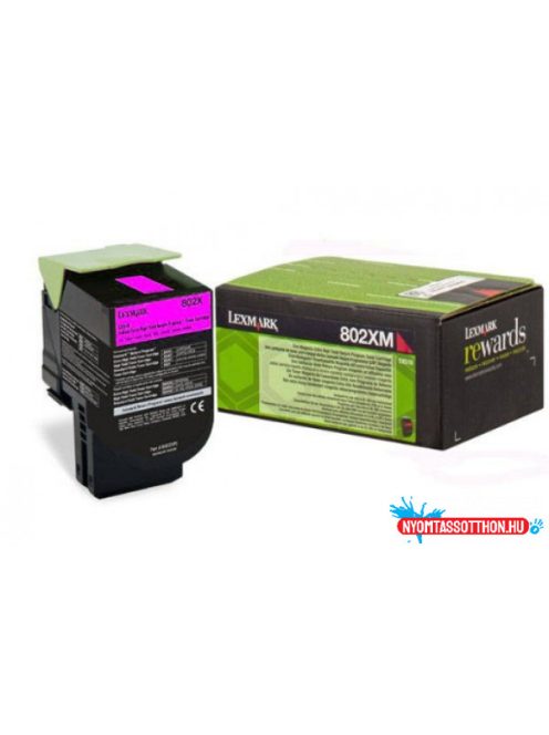 Lexmark CX510 Extra High Return Toner Magenta 4.000 oldal (Eredeti) 80C2XM0