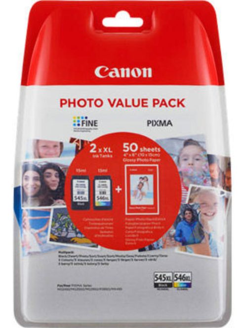 Canon PG545XL+CL546XL Multipack +ajándék 50db 10x15 fotópapír (Eredeti)