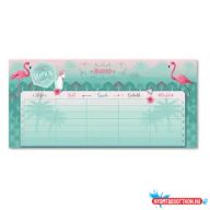 Ars Una Pink flamingo órarend (kétoldalas)