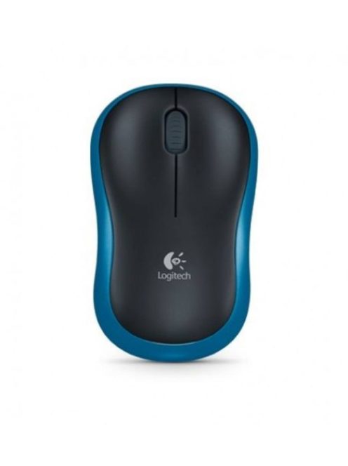 Logitech M185 vezeték nélküli egér, fekete-kék