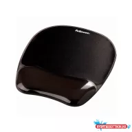   Egérpad csuklótámasszal, géltöltésû, Fellowes(R) Crystal Gel, fekete