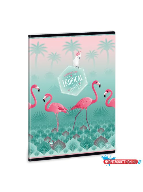 Ars Una Pink Flamingo A/5 extra kapcsos füzet-szótár