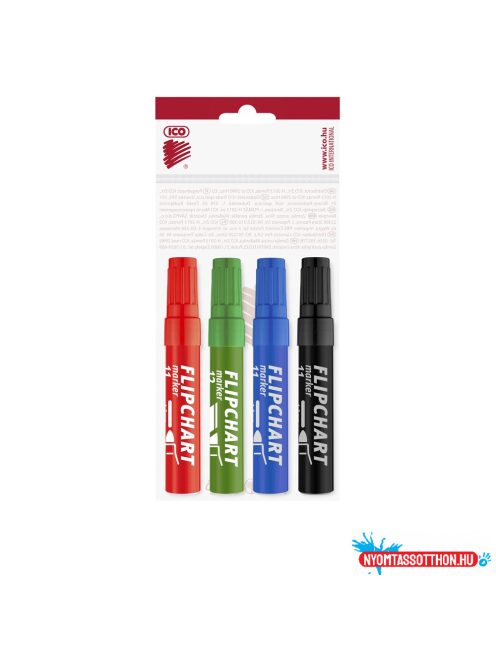 Flipchart marker vízbázisú 1-4mm, vágott Artip 12, 4 különféleszín