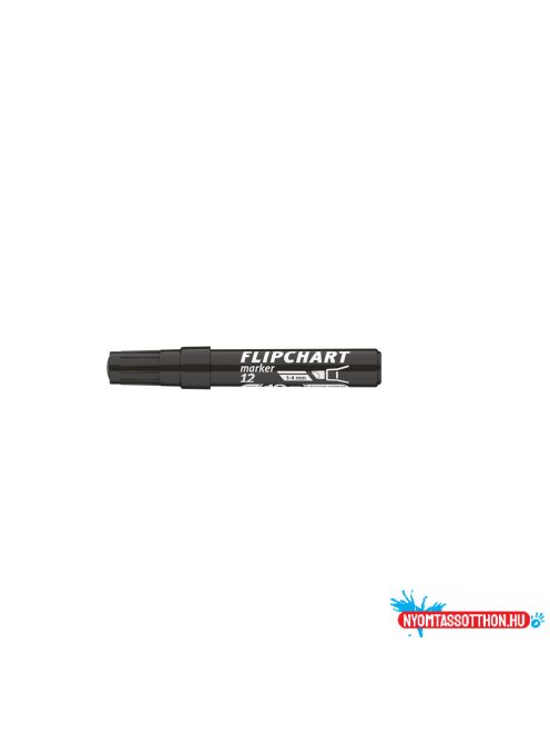 Flipchart marker vízbázisú 1-4mm, vágott Artip 12 fekete