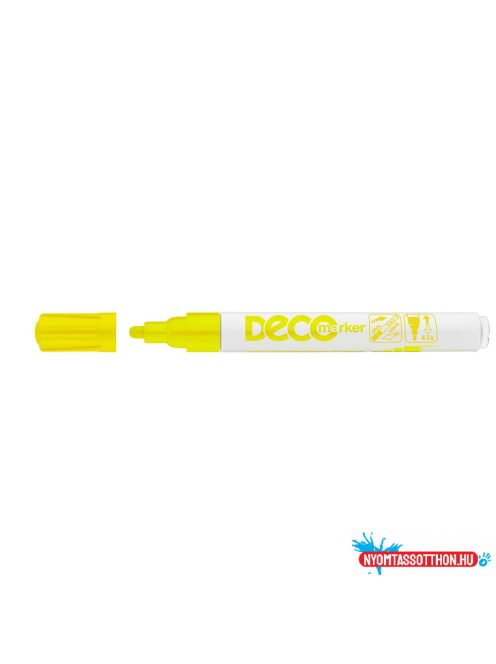 Lakkmarker, decomarker 2-4mm, kerek Ico sárga