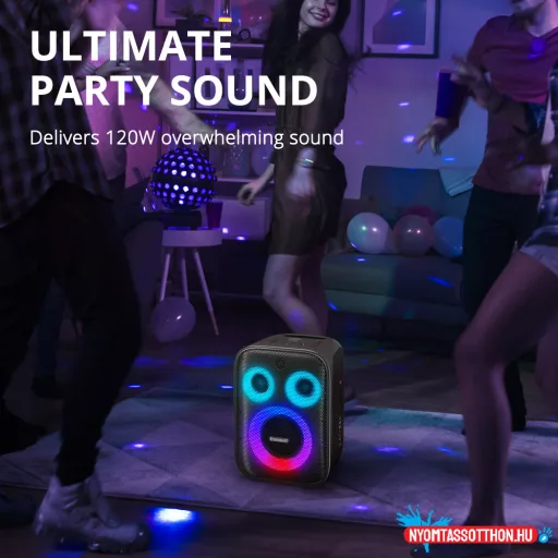 Tronsmart HALO 200 (120W, 2-Mic, Karaoke), Fekete, hangszóró