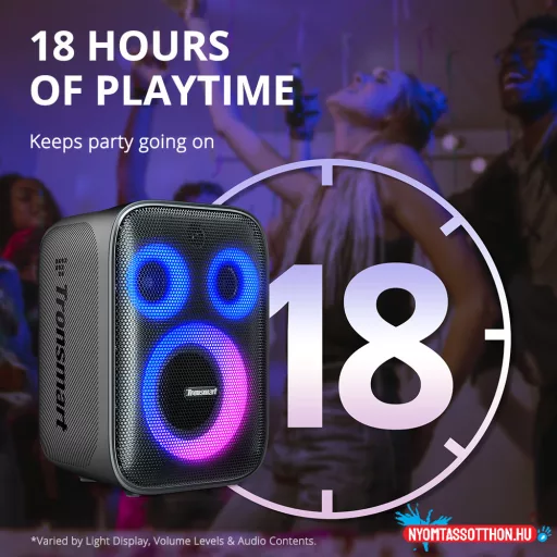 Tronsmart HALO 200 (120W, 2-Mic, Karaoke), Fekete, hangszóró