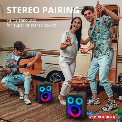 Tronsmart HALO 200 (120W, 2-Mic, Karaoke), Fekete, hangszóró