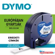   Feliratozógép szalag Dymo Letratag S0721660/59422 12mmx4m, ORIGINAL fehér