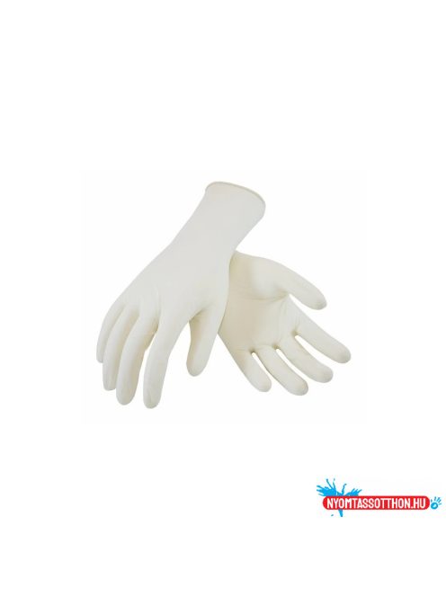 Gumikesztyû latex púderes XL 100 db/doboz, GMT Super Gloves fehér