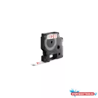   Feliratozógép szalag Dymo Letratag Dymo D1 S0720550/45015 12mmx7m, ORIGINAL, piros/fehér