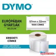   Etikett Dymo LW nyomtatóhoz eltávolítható 32x57mm, 1000 db etikett/doboz, Original, fehér