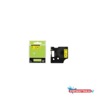   Feliratozógép szalag kompatibilis Dymo S0720580/45018 12mmx7m ECO fekete/sárga