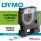 Feliratozógép szalag Dymo D1 flexibilis ID S0718040/16957 12mmx3,5m, fekete/fehér