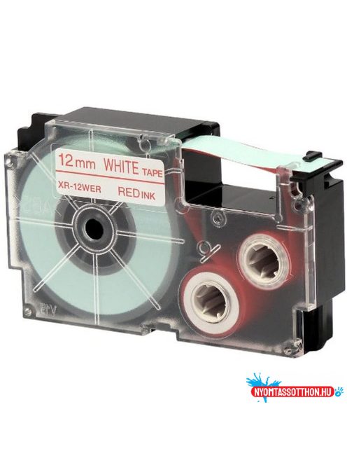 Feliratozógép szalag XR-12WER1 12mmx8m Casio piros/fehér