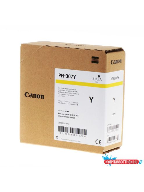 Canon PFI307 Yellow tintapatron (Eredeti)