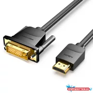 Vention HDMI -> DVI, (fekete), 3m, kábel