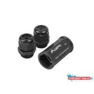   Lanberg AD-RJ45-OS6-IP67 RJ45-RJ45 Cat.5E/Cat.6 FTP IP67 vízálló árnyékolt fekete toldó