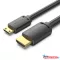 Vention HDMI-C/M -> HDMI-A/M (4K,HD, fekete), 1,5m, kábel