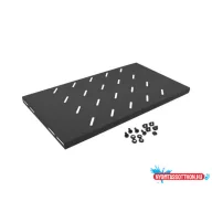 Lanberg AK-1001-B 19" 1U MÉLY:270mm MAX:120kg 4 ponton rögzíthető fix fekete rack polc