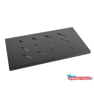 Lanberg AK-1002-B 19" 1U MÉLY:300mm MAX:120kg 4 ponton rögzíthető fix fekete rack polc