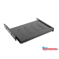 Lanberg AK-1006-B 19" 1U MÉLY:350mm MAX:60kg 4 ponton rögzíthető kihúzható fekete polc