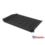 Lanberg AK-1008-S 19" 1U MÉLY:315mm MAX:20kg terhelhetőségű 2 ponton rögzíthető fix szürke rack pol