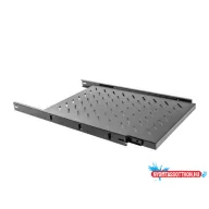   Lanberg AK-1006-B 19" 1U MÉLY:750mm MAX:60kg terhelhetőség 4 ponton rögzíthető kihúzható fekete polc