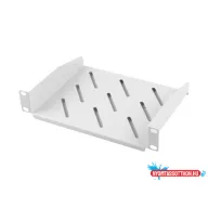 Lanberg AK-1012-S 10" 1U MÉLY:180mm MAX: 20kg terhelhetőségű 2 ponton rögzíthető fix szürke polc