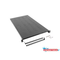   Lanberg AK-1013-B 19" 1U MÉLY:900mm MAX:25kg 4 ponton rögzíthető fix fekete rack polc