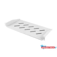   Lanberg AK-1014-S 19" 1U MÉLY:220mm MAX: 25kg 2 ponton rögzíthető fix szürke rack polc